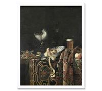 Artery8 Georg Hainz Still Life Apple Beer Painting Art Print Framed Poster Wall Decor 12x16 inch