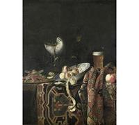 Artery8 Georg Hainz Still Life Apple Beer Painting Premium Wall Art Canvas Print 18X24 Inch