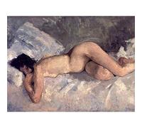 Artery8 Georg Hendrik Breitner Lying Naked 1887 Art Print Canvas Premium Wall Decor Poster Mural
