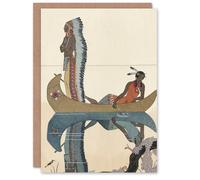 Artery8 George Barbier Art Card Along the Missouri Native American Couple