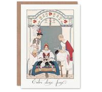 Artery8 George Barbier Art Card Between Two Flames Vintage Czech Fashion