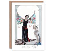 Artery8 George Barbier Art Card Here Are My Wings Vintage Fashion Advert
