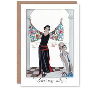 Artery8 George Barbier Art Card Here Are My Wings Vintage Fashion Advert