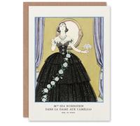 Artery8 George Barbier Art Card Ida Rubinstein in Lady of the Camellias in White Artery8 White