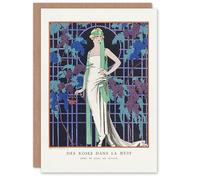 Artery8 George Barbier Art Card Night Roses Vintage Fashion Advert