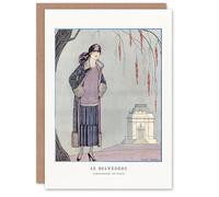 Artery8 George Barbier Art Card The Belvedere Vintage Worth Coat Fashion