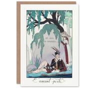 Artery8 George Barbier Art Card The Poet Lover Vintage Illustration