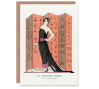 Artery8 George Barbier Art Card The Red Paravan Vintage Fashion Advert