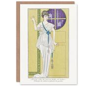 Artery8 George Barbier Art Card Vintage Parisian Fashion Evening Gown