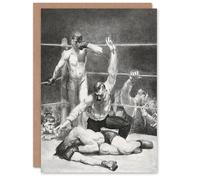 Artery8 George Bellows Counted Out First Stone Boxing Personalised Art Greeting Card