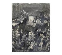 Artery8 George Bellows The Sawdust Trail Pencil Drawing Wall Art Print in Grey | Size: W18" x H24" Artery8 Grey W18" x H24"