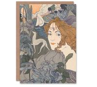 Artery8 Georges de Feure Art Card Homecoming Dream Painting in Blue Artery8 Blue