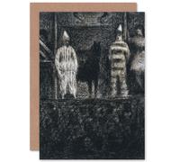 Artery8 Georges Pierre Seurat Sidewalk Show Fine Art Greeting Card Plus Envelope Blank Inside