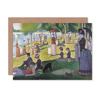 Artery8 Georges Seurat A Sunday On La Grande Jatte 1884 Fine Art Greeting Card Plus Envelope Blank Inside