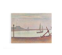 Artery8 Georges Seurat The Channel At Gravelines Canvas Wall Art Print | Size: W12" x H16" Artery8 Multicolor W12" x H16"
