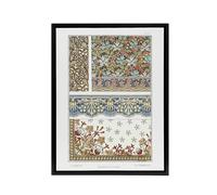 Artery8 Geranium Flower Framed Canvas Wall Art Print Vintage Floral Verneuil | Size: W18" x H24" Artery8 Multicolor W18" x H24"