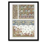 Artery8 Geranium Flower Patterns Vintage Floral Framed Wall Art Print Verneuil | Size: W12" x H16" Artery8 Multicolor W12" x H16"