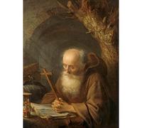 Artery8 Gerard Dou A Hermit Monk Painting Large XL Wall Art Canvas Print