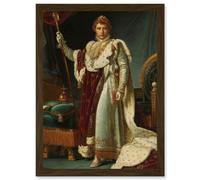 Gerard Portrait Emperor Napoleon I Bonaparte France Artwork Framed Wall Art Print A4 Artery8 Brown One Size