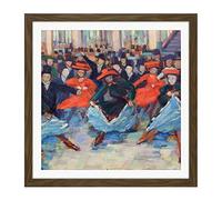 Artery8 Gerhardi Dance Viii Can-Can Dancers Bullier Painting Square Wooden Framed Wall Art Print Picture 16X16 Inch