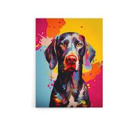 Artery8 German Shorthaired Pointer Dog Portrait Canvas Wall Art Print | Size: W12" x H16" Artery8 Multicolor W12" x H16"