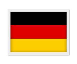 Artery8 Germany National Flag Patriotic Vexillology World Flags Country Region Poster Artwork Framed Wall Art Print A4