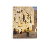 Artery8 Gerome Solomon's Wall Jerusalem Temple Canvas Wall Art Print | Size: W12" x H16" Artery8 Multicolor W12" x H16"