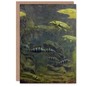 Artery8 Gerrit Willem Dijsselhof Art Card Pike and Perch in Aquarium