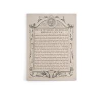 Artery8 Gettysburg Address Abraham Lincoln Canvas Wall Art Print in Beige | Size: W12" x H16" Artery8 Beige W12" x H16"