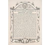 Artery8 Gettysburg Address Abraham Lincoln USA President Art Print Canvas Premium Wall Decor Poster Mural