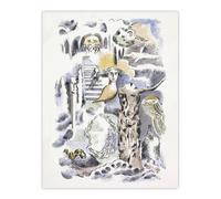 Artery8 Ghosts Design for Urne Buriall Book Nash Wall Art Poster Print | Size: W24" x H32" Artery8 Multicolor W24" x H32"