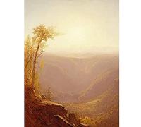 Artery8 Gifford Gorge Mountains Kauterskill Clove Painting Art Print Canvas Premium Wall Decor Poster Mural