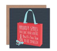 Artery8 Gift Bag Your Turn To Be Spoiled For Aunt Birthday Card Artery8 Multicolor