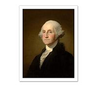 Artery8 Gilbert Stuart George Washington 1796 Painting Artwork Framed Wall Art Print 18X24 Inch