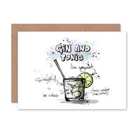 Artery8 Gin Tonic Cocktail Drink Birthday Card Artery8 Multicolor