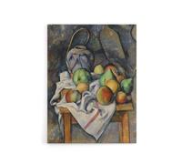 Artery8 Ginger Jar & Fruit Still Life Paul Cezanne Canvas Wall Art Print | Size: W24" x H32" Artery8 Multicolor W24" x H32"