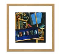 Artery8 Giorgio de Chirico The Faithful Servitor 8X8 Inch Square Wooden Framed Wall Art Print Picture with Mount in Light Oak Artery8 Light Oak