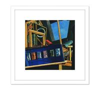 Artery8 Giorgio de Chirico The Faithful Servitor 8X8 Inch Square Wooden Framed Wall Art Print Picture with Mount in White Artery8 White