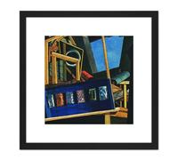 Artery8 Giorgio de Chirico The Faithful Servitor 8X8 Inch Square Wooden Framed Wall Art Print Picture with Mount in Black Artery8 Black