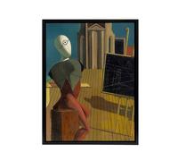 Artery8 Giorgio De Chirico The Seer Framed Canvas Wall Art Print | Size: W24" x H32" Artery8 Multicolor W24" x H32"