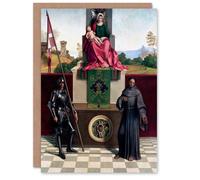 Artery8 Giorgione Madonna and Child St Francis St Nicasius Blank Art Greeting Card