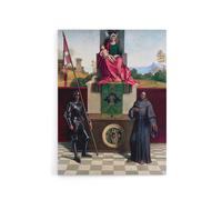 Artery8 Giorgione Madonna & Child St Francis St Nicasius Canvas Art Print | Size: W12" x H16" Artery8 Multicolor W12" x H16"