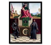 Artery8 Giorgione Madonna & Child St Francis St Nicasius Framed Art Print | Size: A4 Artery8 Multicolor A4