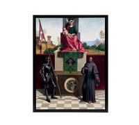 Artery8 Giorgione Madonna & Child St Francis St Nicasius Framed Canvas Art | Size: W12" x H16" Artery8 Multicolor W12" x H16"
