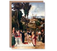 Artery8 Giorgione Moses Undergoing Trial by Fire Personalised Art Greeting Card