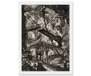 Artery8 Giovanni Battista Piranesi Drawbridge Plate 7 Etching Artwork Framed Wall Art Print A4