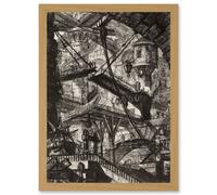 Artery8 Giovanni Battista Piranesi Drawbridge Plate 7 Etching Artwork Framed Wall Art Print A4