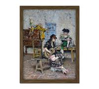 Artery8 Giovanni Boldini Guitar Player 1872 Painting Artwork Framed Wall Art Print 18X24 Inch