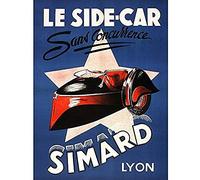 Artery8 Giraud-Rivoire Simard Motorcycle Sidecar Advert Unframed Wall Art Print Poster Home Decor Premium