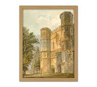 Artery8 Girtin The Gatehouse Of Battle Abbey Sussex 1794 Painting Artwork Framed Wall Art Print 18X24 Inch